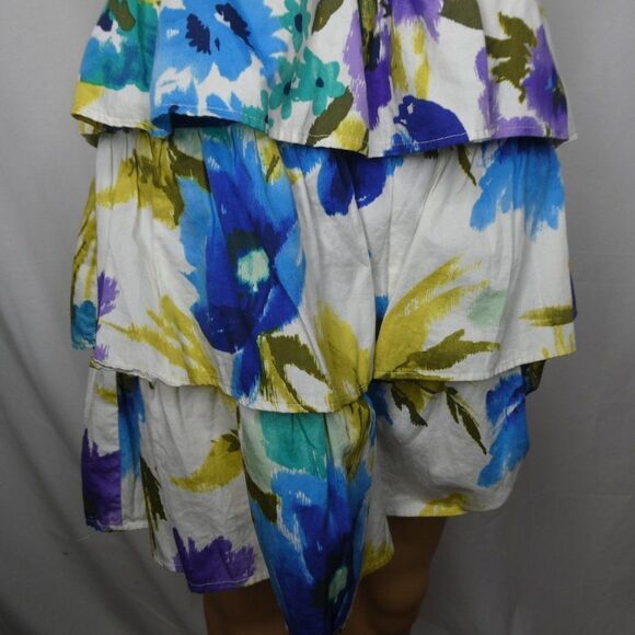 Kimchi Blue Floral Strapless Tiered Mini Dress Md - Picture 7 of 9